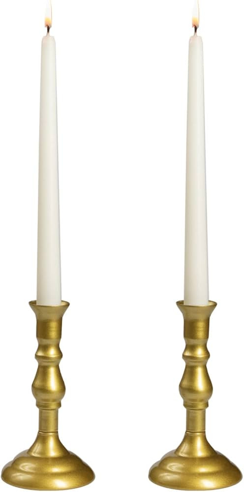 Royal Imports Gold Taper Candle Holder, Modern Metal Tapered Candlestick Holders, Centerpiece Dec... | Amazon (US)