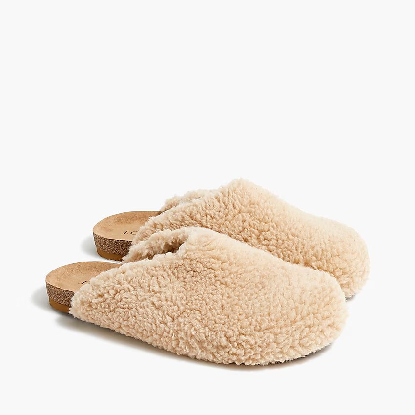 Shearling clog slippers | J.Crew Factory