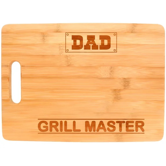 ThisWear Dad Grill Master Grilling BBQ Tool Father's Day Gift Big Rectangle Bamboo Cutting Board | Walmart (US)