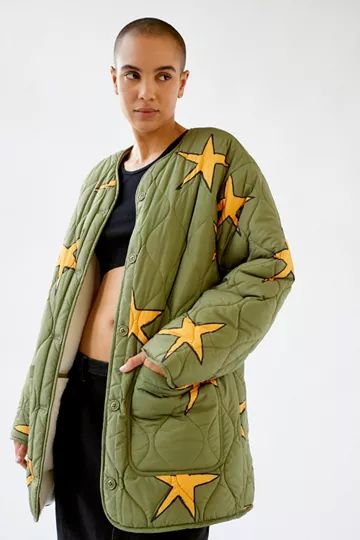 OBEY Scribbly Stars Reversible Liner Jacket | Urban Outfitters (US and RoW)