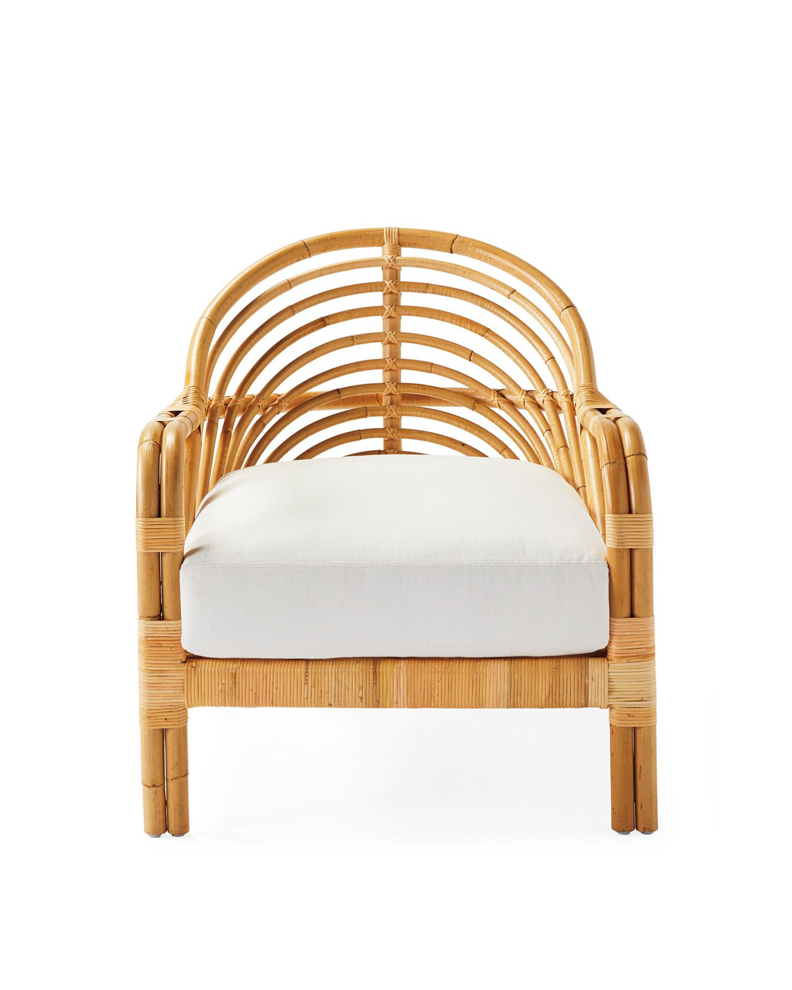 Edgewater Rattan Lounge Chair Replacement Cushion | Serena and Lily