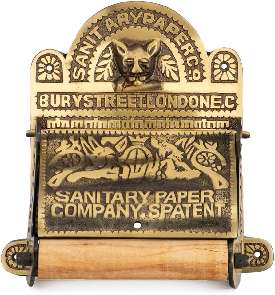 Renovators Supply Manufacturing Antique Brass Wall Mount Toilet Tissue Paper Holder 6.9" Wide Vic... | Amazon (US)