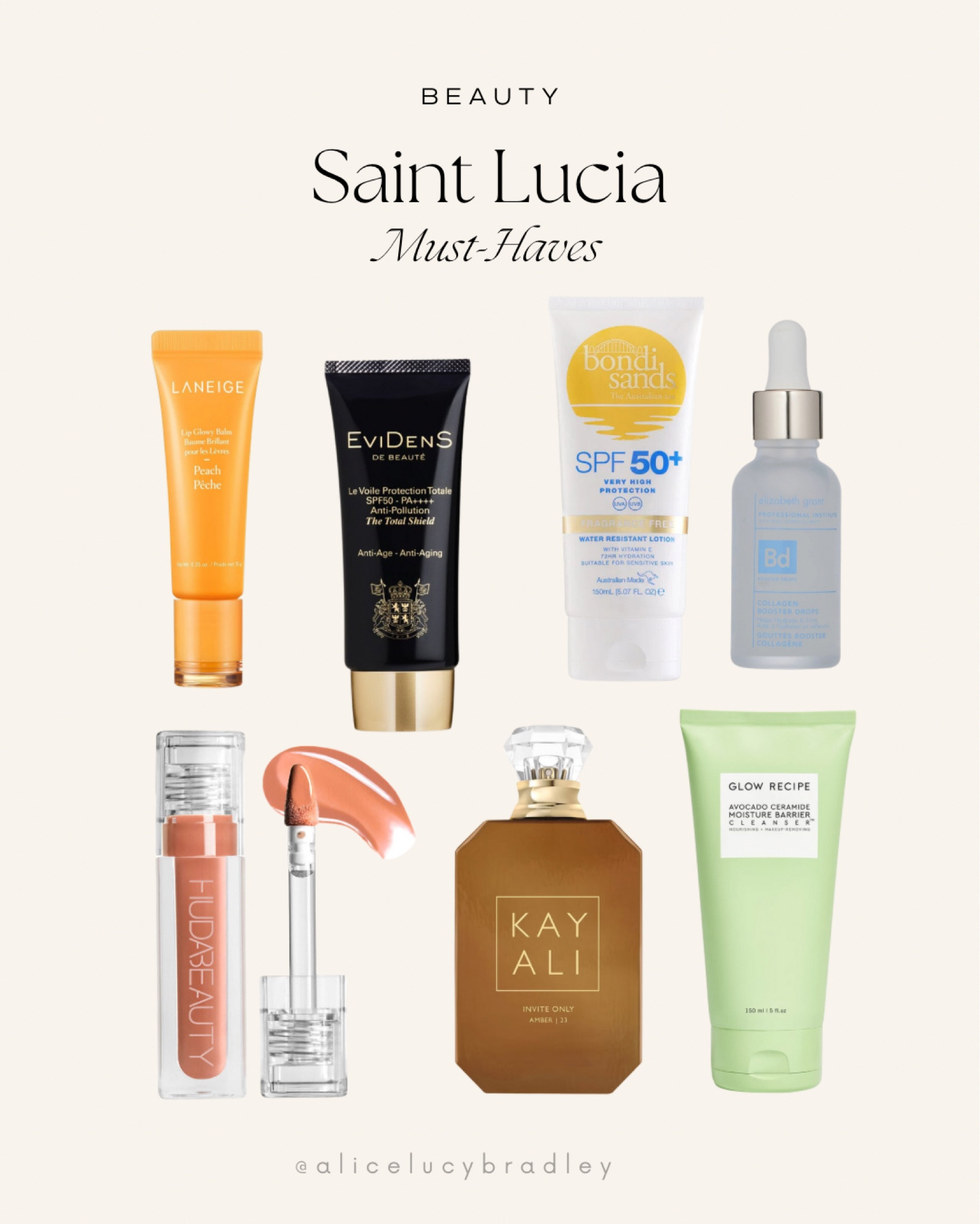 Saint Lucia Essentials 🦋💦 beauty favourites, bondi sands, kayali, laneige, evidens, glow recipe, huda, huda beauty, spf, perfume, cleanser, lipgloss, makeup 

#LTKuk #LTKsummer #LTKbeauty