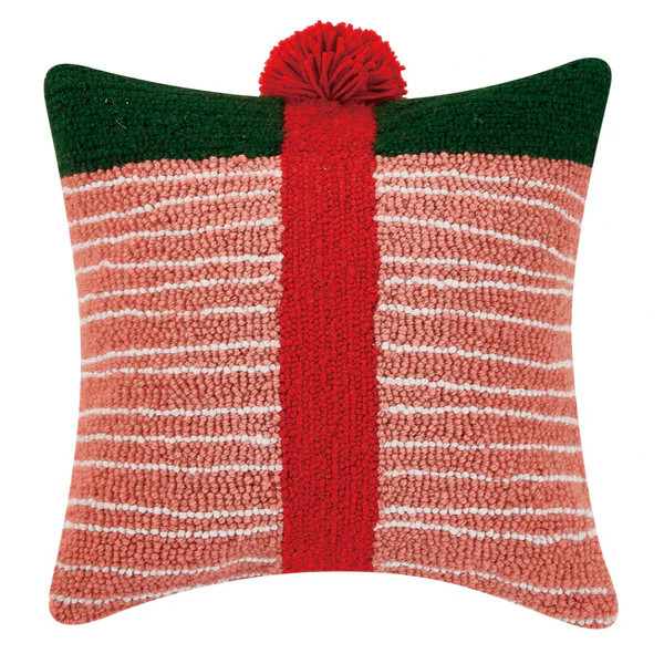 Pink & Green Gift with Pom Pom Hook Pillow | Waiting On Martha