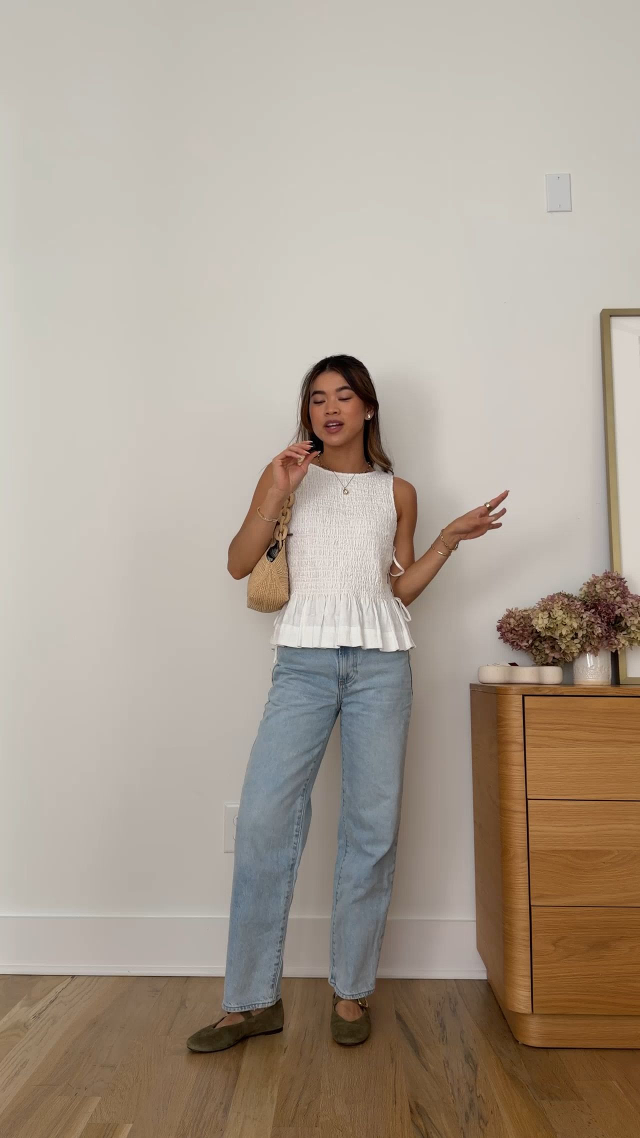 Are you looking for a summer top? This @Aritzia white blouse is perfect and breezy for the summer!

Sizing info:
- Aritzia Morland Linen Top (size down, runs loose, Size XS in White) 
- Aritzia Denim Forum The Farrah Hi-Rise Wide Ankle Jean (Size 24 in Vintage Light Blue)

Petite style, petite fashion, mom outfit, mom style, petite pants, petite outfit ideas, petite outfits, best pants for petite, petite denim, spring style, spring outfits, beach outfits, vacation outfits, summer outfits, Summer style, summer trends, aritzia denim

#LTKootd #LTKSeasonal #LTKPetite