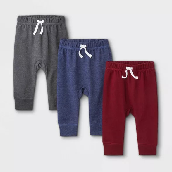 Target/Kids/Baby Clothing/Baby Boy Clothing/Bottoms‎Baby Boys' 3pk French Terry Jogger Pull-On ... | Target