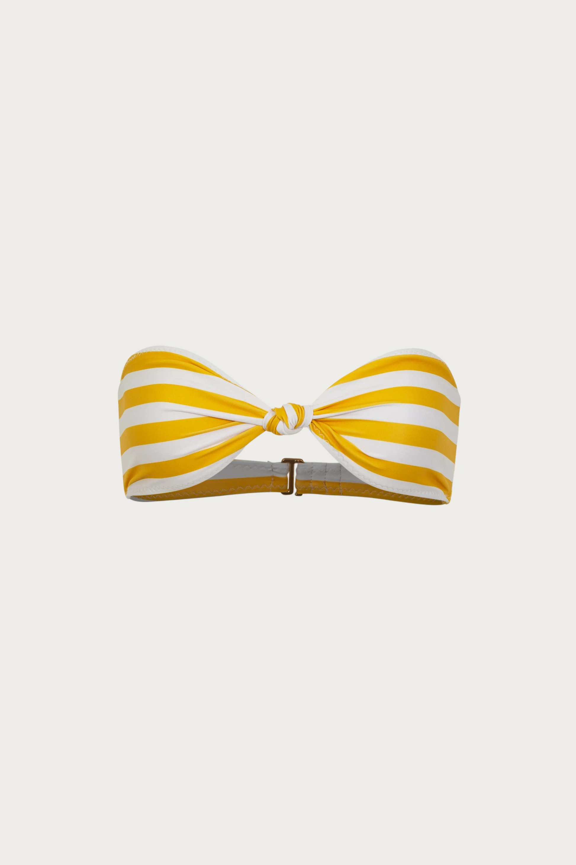 Knotted Bandeau Top (Yellow Stripe) | SAME