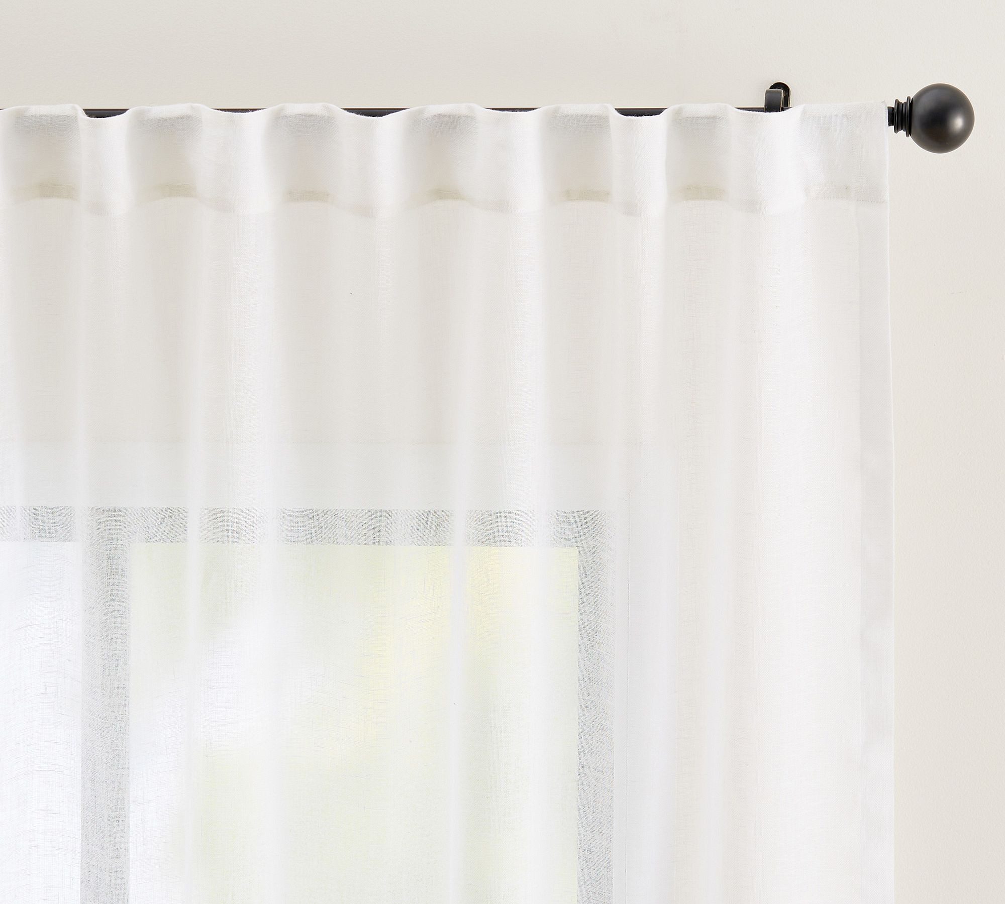 Emery Linen Curtain | Pottery Barn (US)