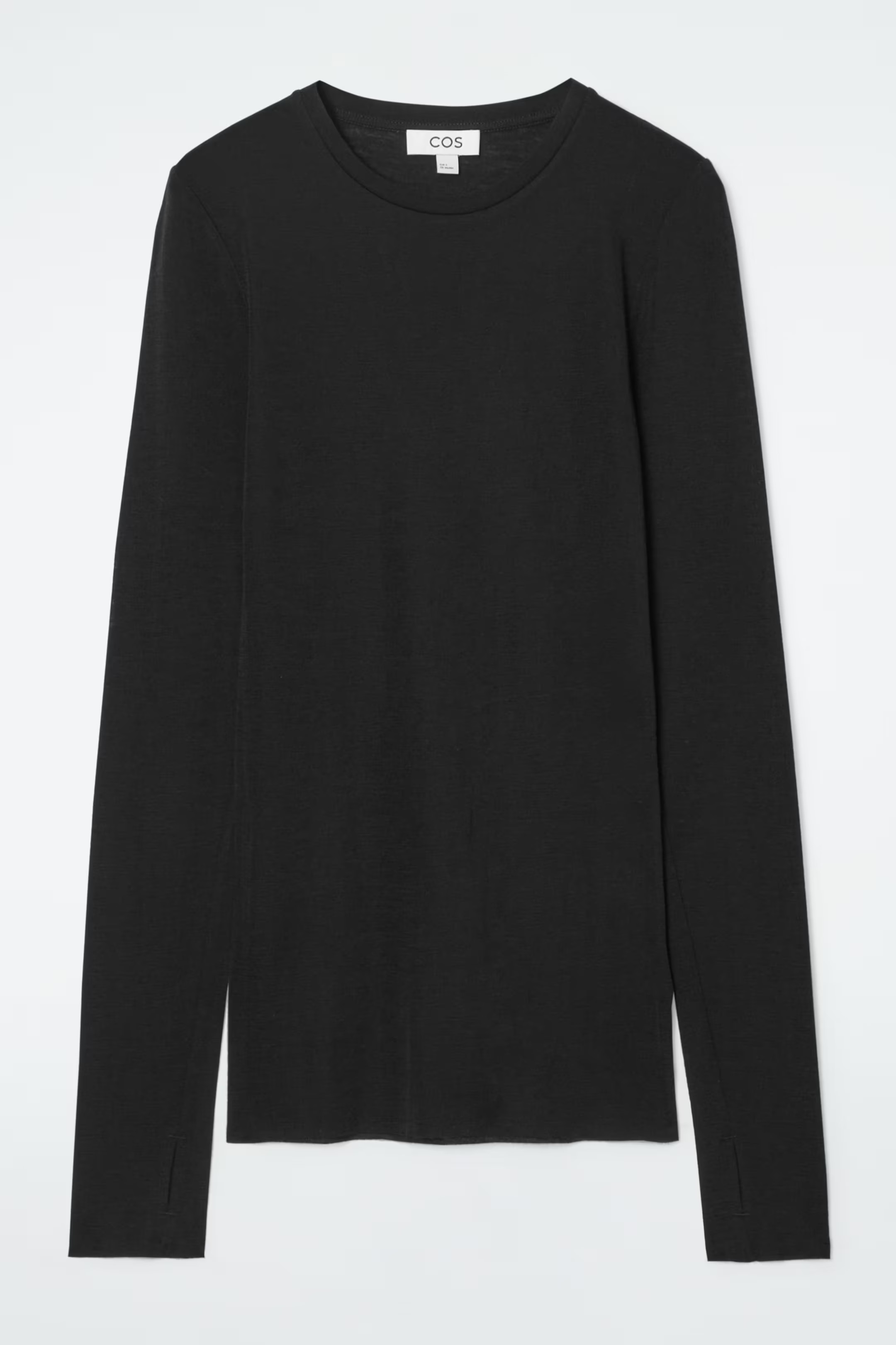 CREW-NECK MERINO WOOL TOP - BLACK | COS GB | COS UK