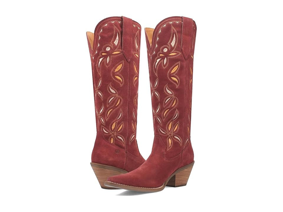 Dingo Bandelera Leather Boot Women's Boots Burgundy : 7.5 B - Medium | Zappos