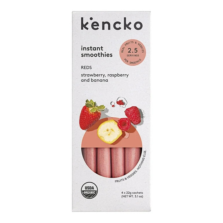 Kencko Reds Organic Instant Fruit & Veggie Smoothies, Drink Mix, .78 oz, 4 Pack - Walmart.com | Walmart (US)