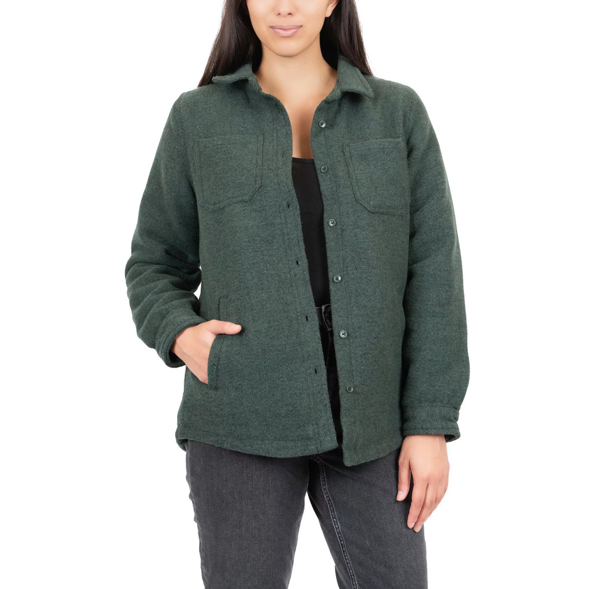 Women's Mountain and Isles Brushed Fleece Button-Up Shacket | Kohl's