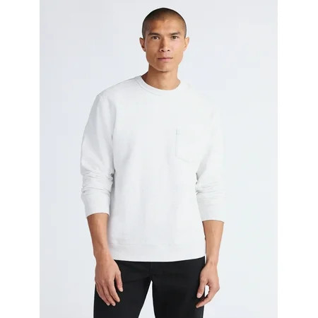 Free Assembly Men s Fleece Crewneck Sweatshirt with Long Sleeves Sizes XS-3XL | Walmart (US)