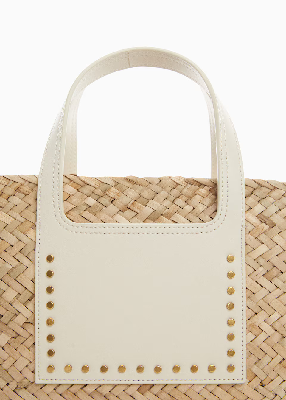 Basket bag with studs detail -  Women | Mango USA | MANGO (US)