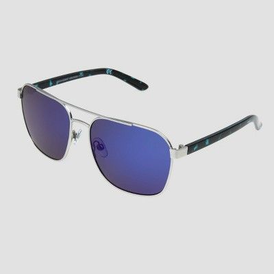 Men's Aviator Sunglasses with Mirrored Polarized Lenses - All in Motion™ | Target