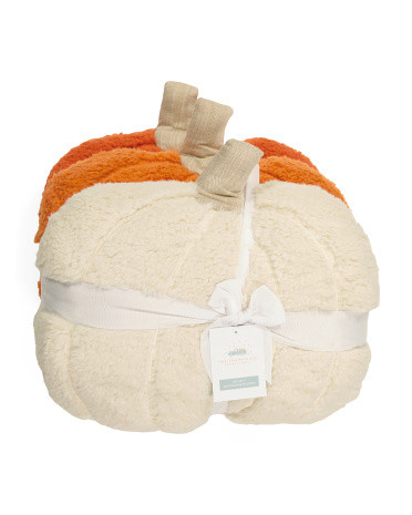 15x18 3pk Sherpa Pumpkin Pillow Set | TJ Maxx