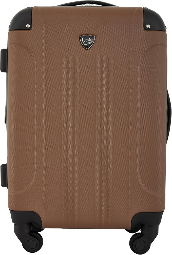 Travelers Club Chicago Hardside Expandable Spinner Luggage, Rum Caramel, 22" Carry-On | Amazon (US)