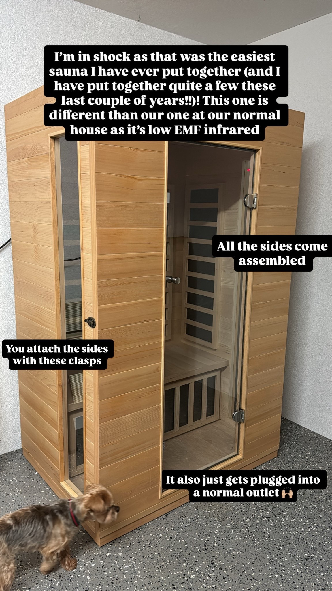The townhome has a sauna!!! It was so easy to put together and plugs into a normal outlet. It’s perfect for a smaller space 

#LTKHome #LTKselfcare #LTKmorningroutine