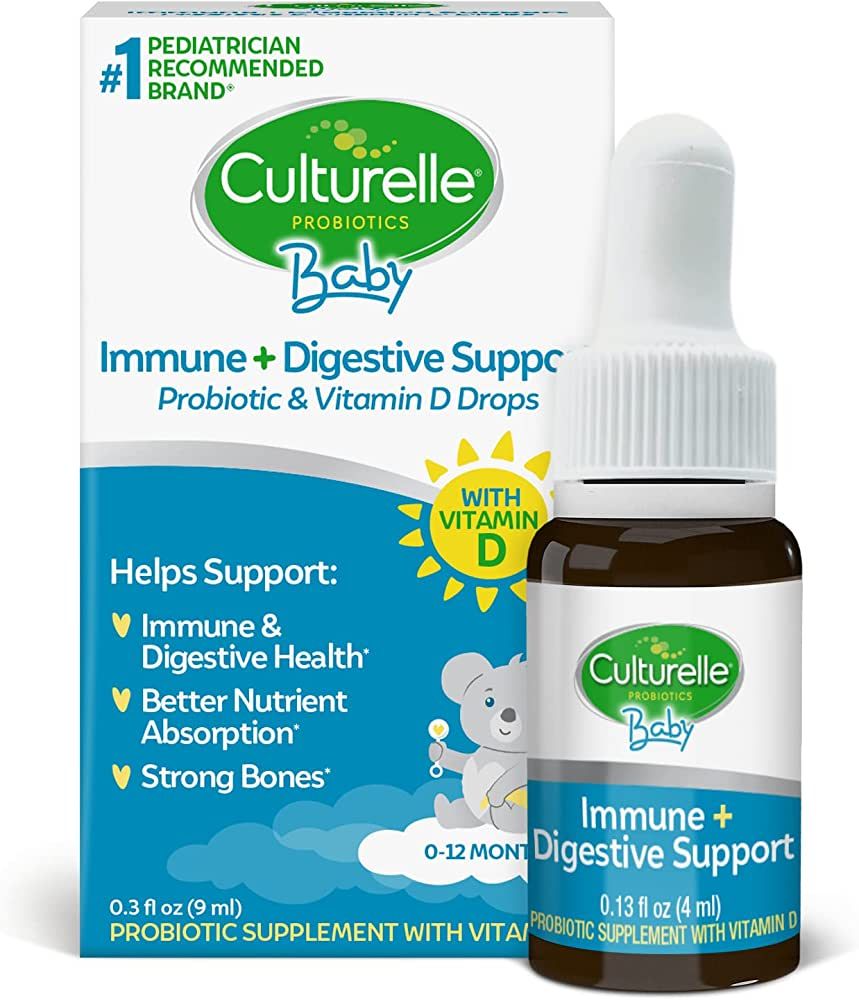 Culturelle Baby Immune & Digestive Support Probiotic (Ages 0-12 mo), 9ml Bottle, Probiotic with V... | Amazon (US)