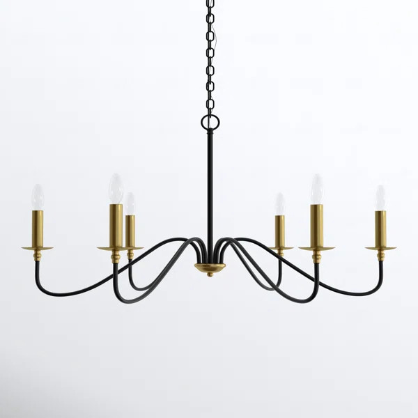 Ableton 6 Light Metal Dimmable Chandelier | Birch Lane