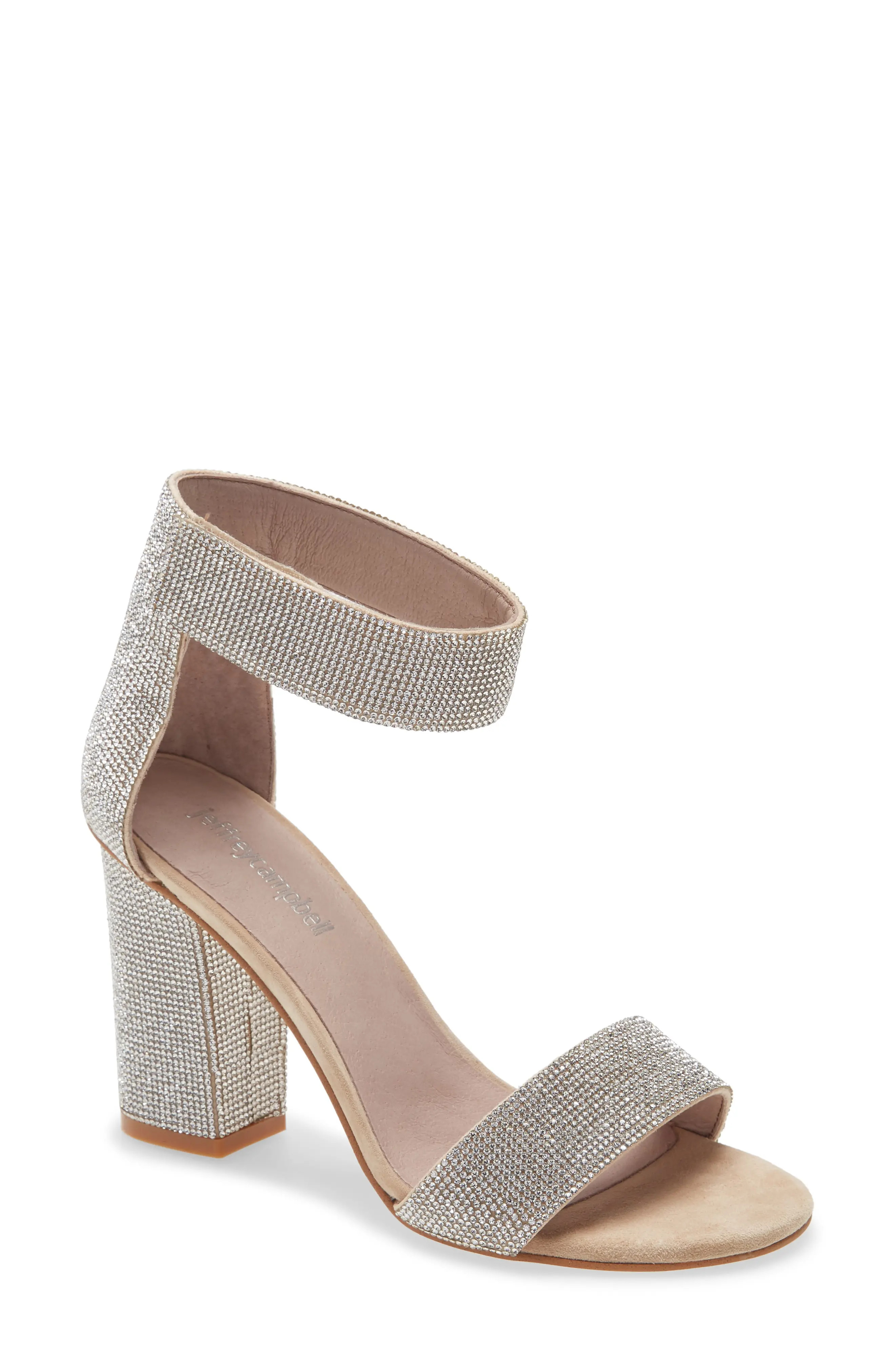 Women's Jeffrey Campbell Kassidy Ankle Strap Sandal, Size 9.5 M - Beige | Nordstrom