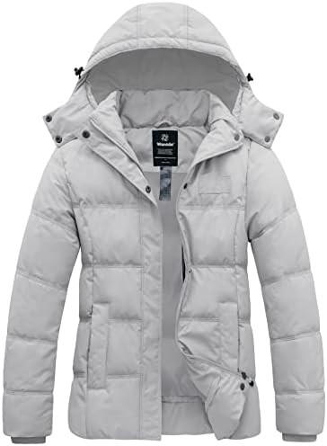 Wantdo Women's Hooded Warm Winter Coat Quilted Thicken Puffer Jacket with Removable Hood | Amazon (US)
