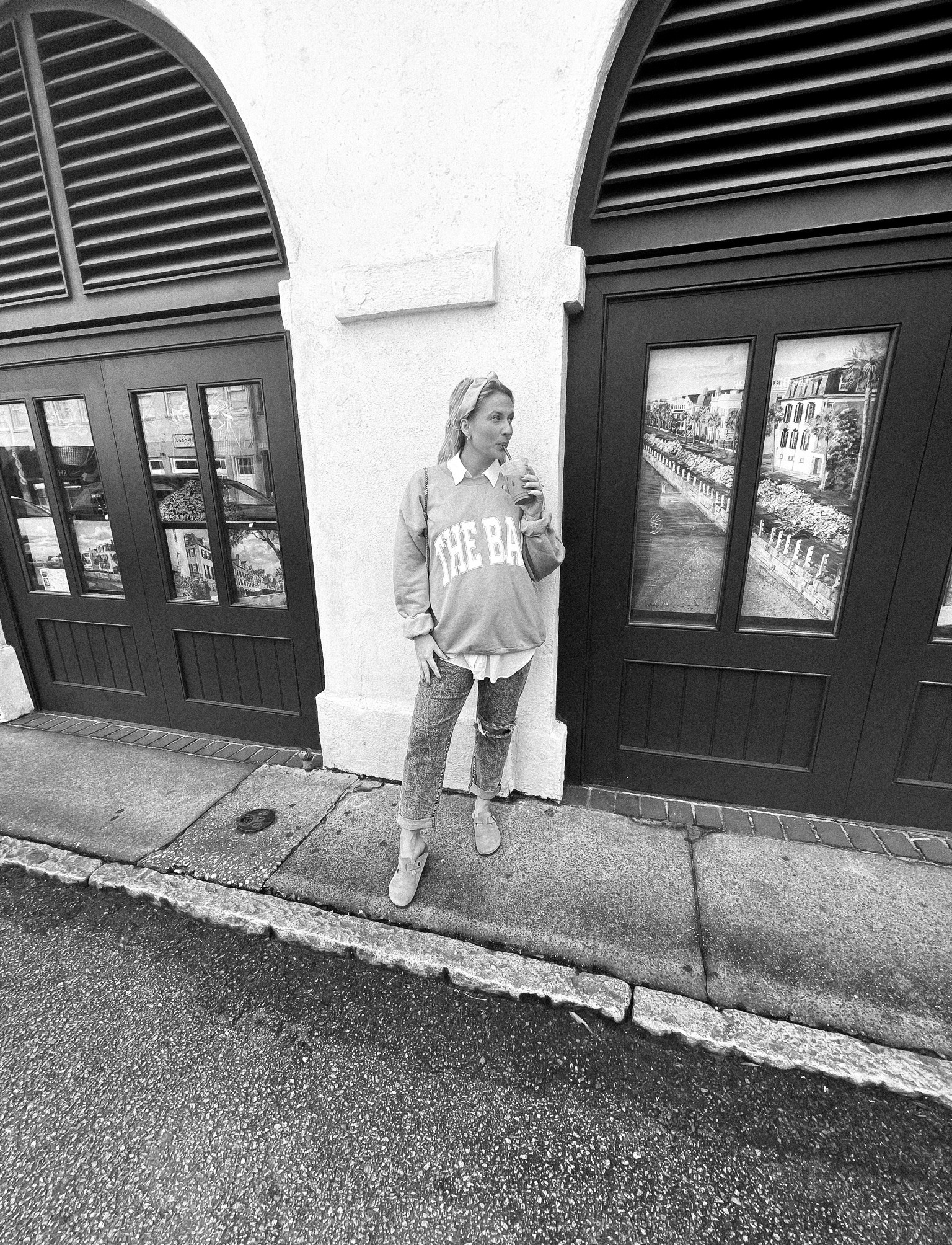 Charleston has my heart! Can never go wrong with a *dEcAf* iced latte, the bar sweatshirt, and Birkenstocks 🤍🤍🤍🤍

#bumpstyle

#LTKtravel #LTKstyletip #LTKbump