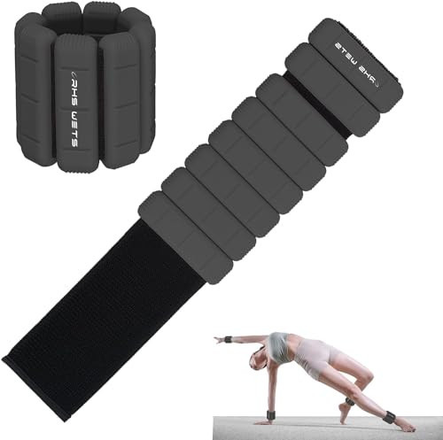 Adjustable Wrist & Ankle Weights - Set of 2, Wearable Wrist & Ankle Weights Bracelet for Yoga, Dance, Barre, Pilates, Cardio, Aerobics, Walking (Black, 1Lb*2) | Amazon (US)