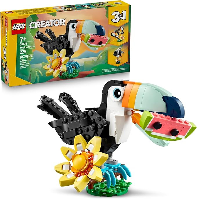 LEGO Creator 3 in 1 Wild Animals: Tropical Toucan Building Toy for Kids- Jungle Building Blocks &... | Amazon (US)