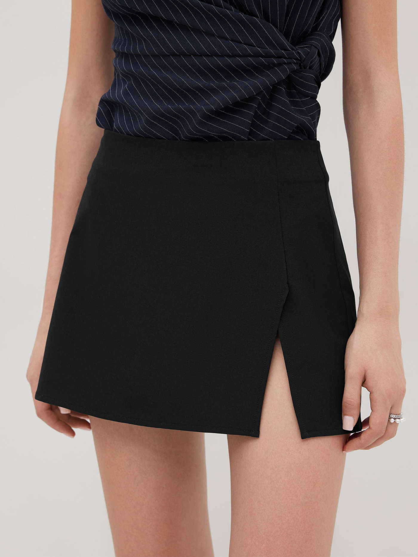 Mid Rise Split Mini Skirt | Cider