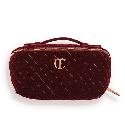 Charlotte Tilbury Travel Makeup Bag of My Dreams - Quilted Velvet Skincare, Fragrance & Cosmetic ... | Amazon (US)