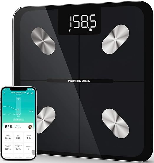 Etekcity Smart Scale for Body Weight, Digital Bathroom Weighing Scales with Body Fat and Water We... | Amazon (US)