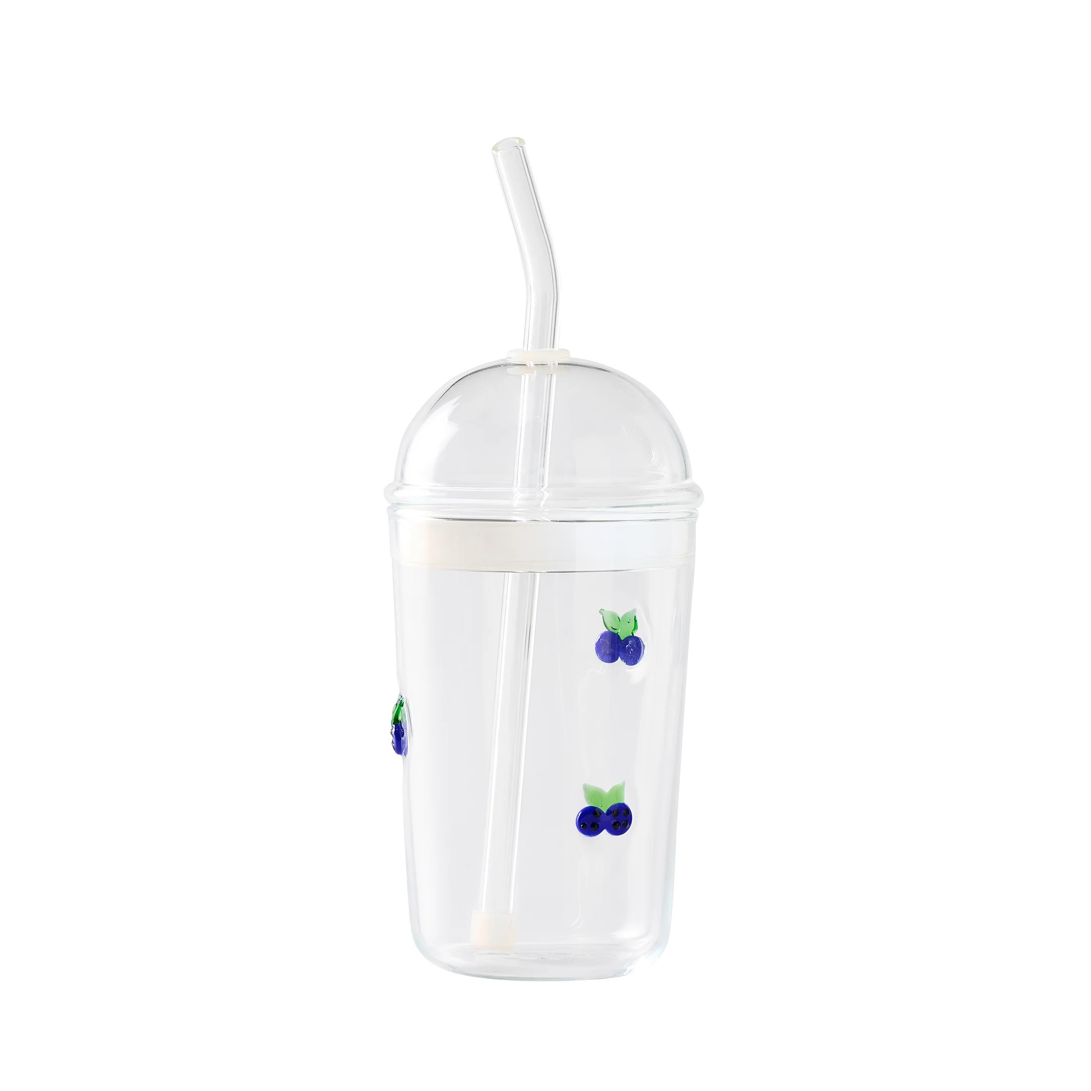 Better Homes & Gardens Glass Sipper Double Blueberry Icon with Glass Lid | Walmart (US)