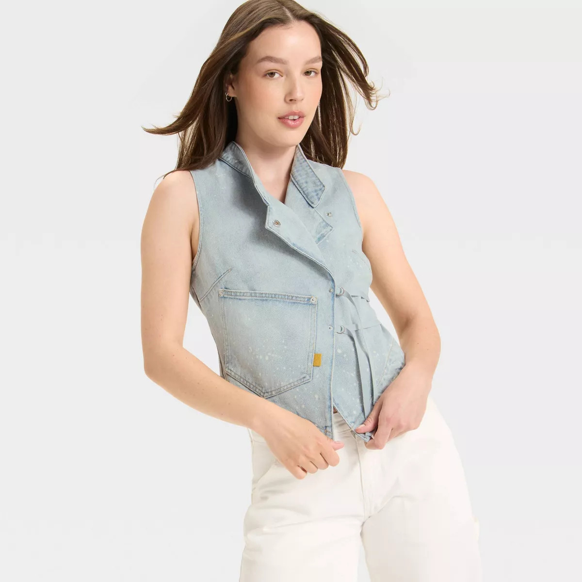 Women's Asymmetrical Vest - Wild Fable™ Indigo M | Target