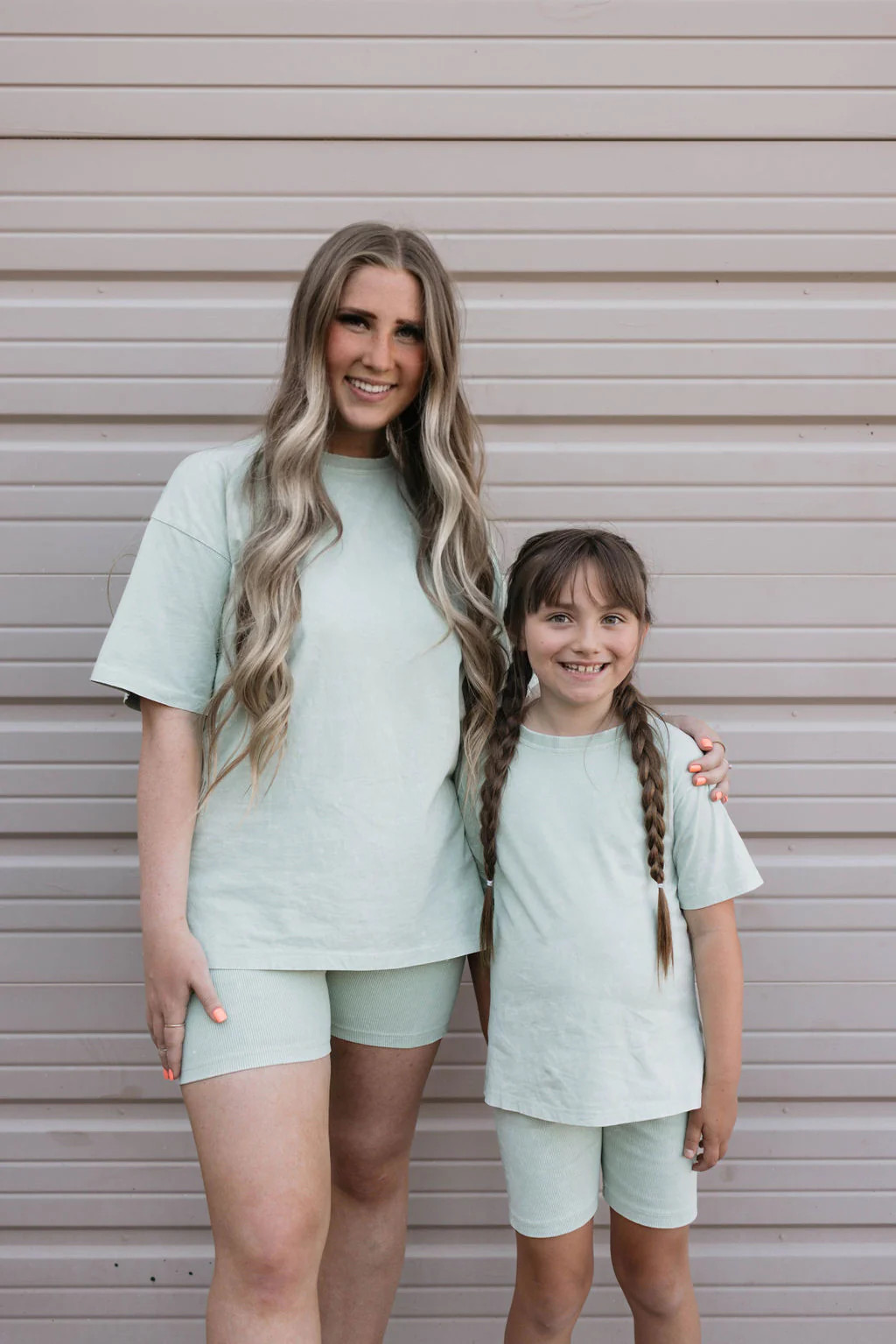 Children's Short Set | Vintage Washed Spearmint | Forever French