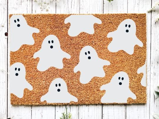 Ghosts Halloween Doormat, Outdoor Coir Doormat, Halloween Porch Decor, Fall Decor, Welcome Doorma... | Amazon (US)