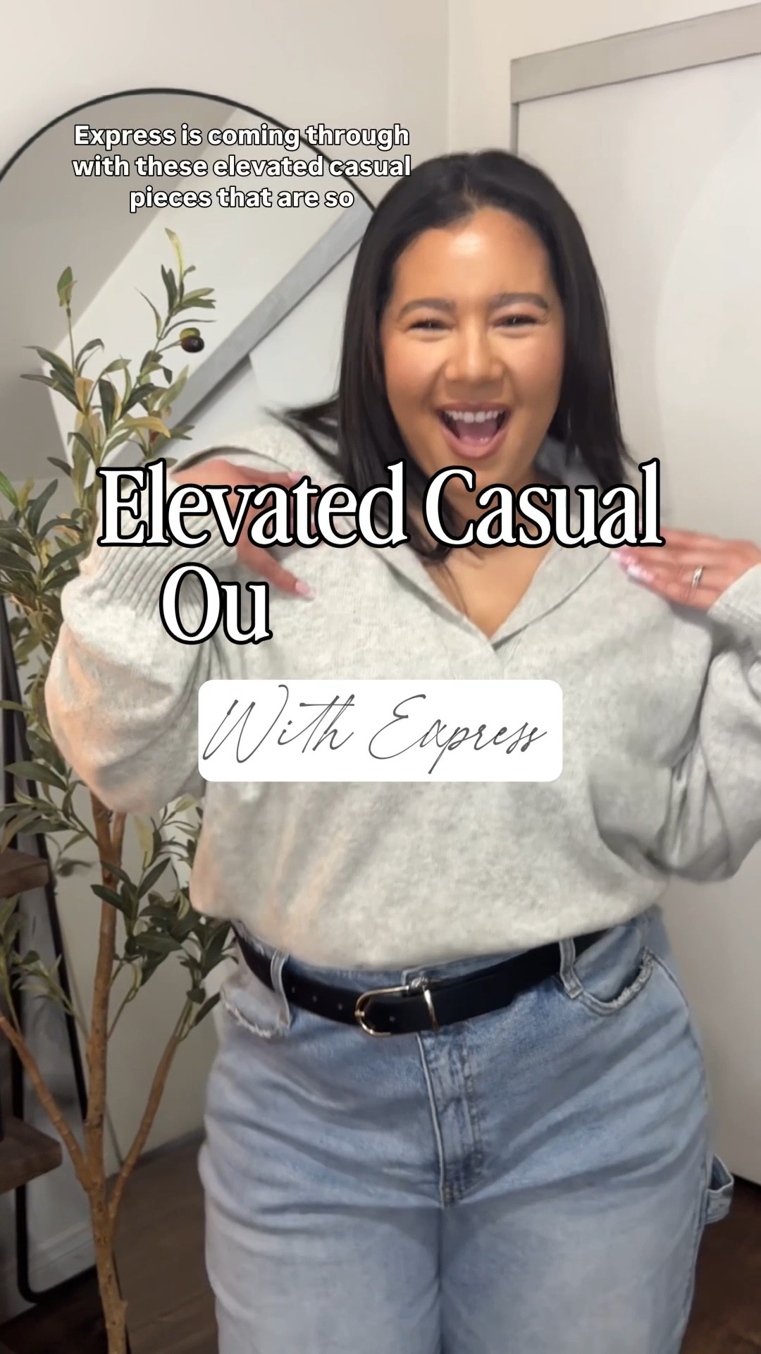 Loving these elevated casual pieces from express. The quality is amazing and so comfortable. You can dress this up or down. 

Grey  sweater - large / tts / lightweight and comfortable 
Barrel jeans - 12 / very comfortable/ I sized up for a looser fit 
Striped sweater - large / runs a little big / very comfortable 

Midsize fashion 
Midsize outfit 
Curvy fashion 
Elevated outfit 
Causal outfit 
Barrel jeans 
Date night outfit 
Mom outfit 
Brunch outfit 
Oversized sweater 
Chic outfit 

#LTKMidsize #LTKPetite #LTKootd