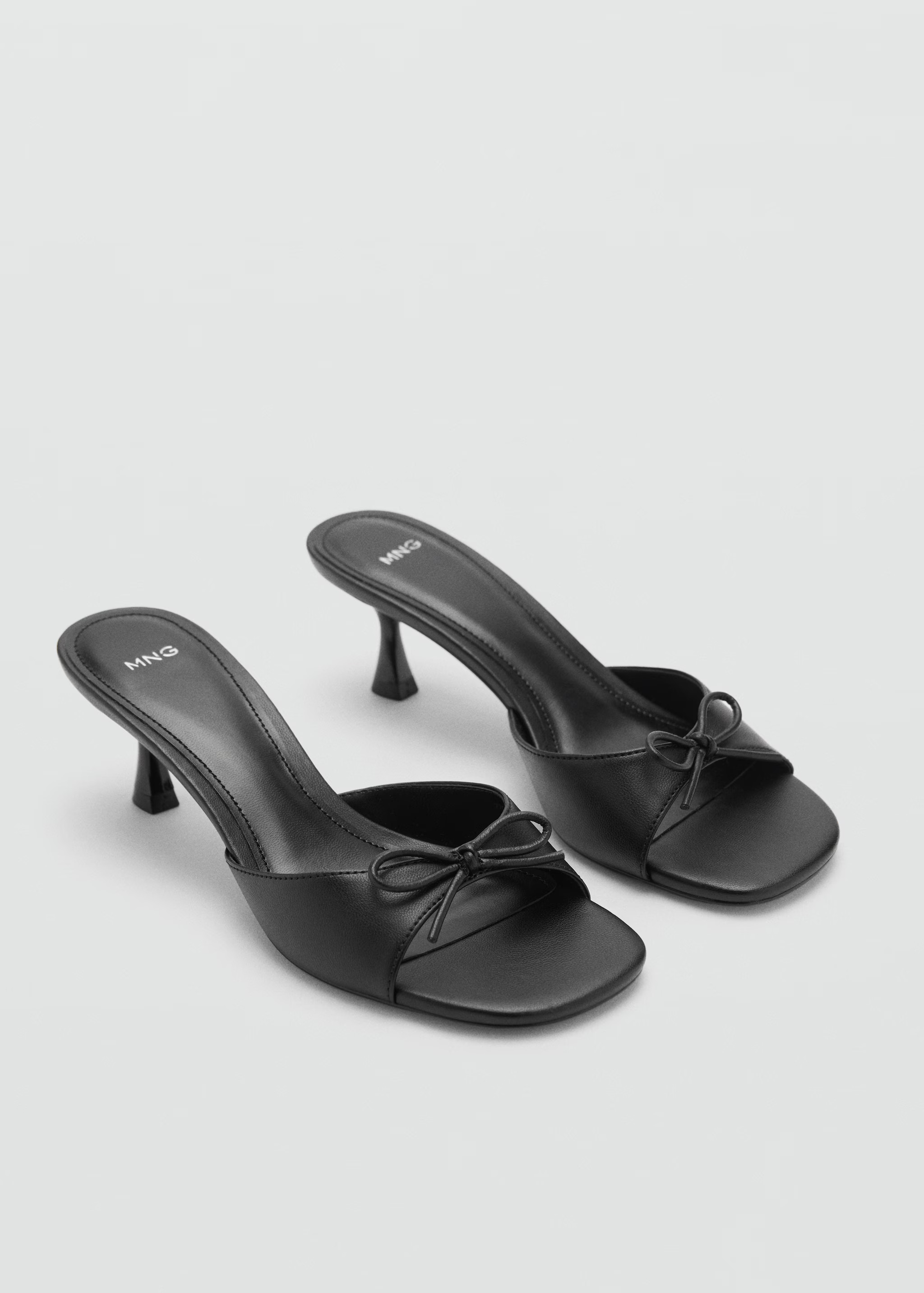 Slingback heeled sandal with bow | MANGO (US)