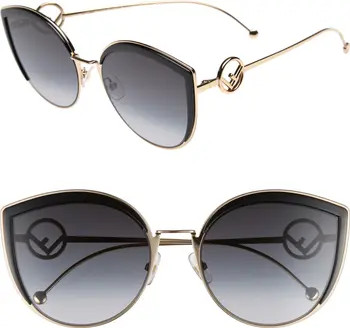 Fendi 58mm Metal Butterfly Sunglasses | Nordstromrack | Nordstrom Rack