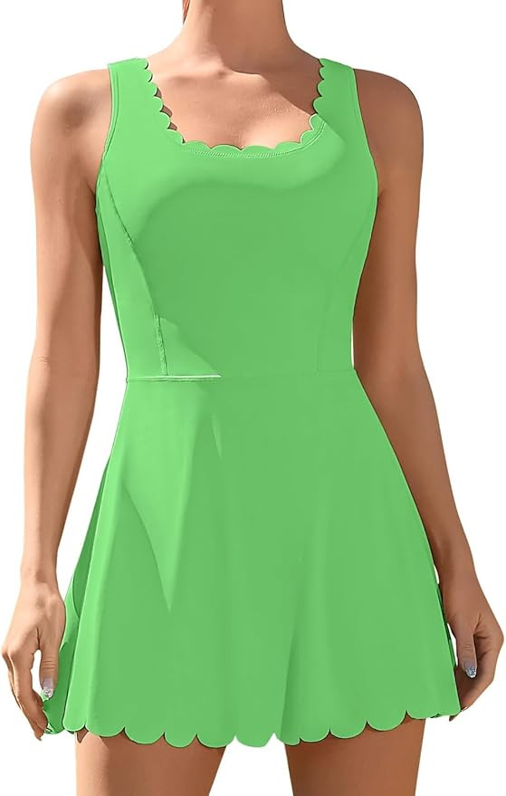 ATTRACO Women Tennis Dress with Shorts Workout Golf Skirts with Pockets Athletic Dresses | Amazon (US)