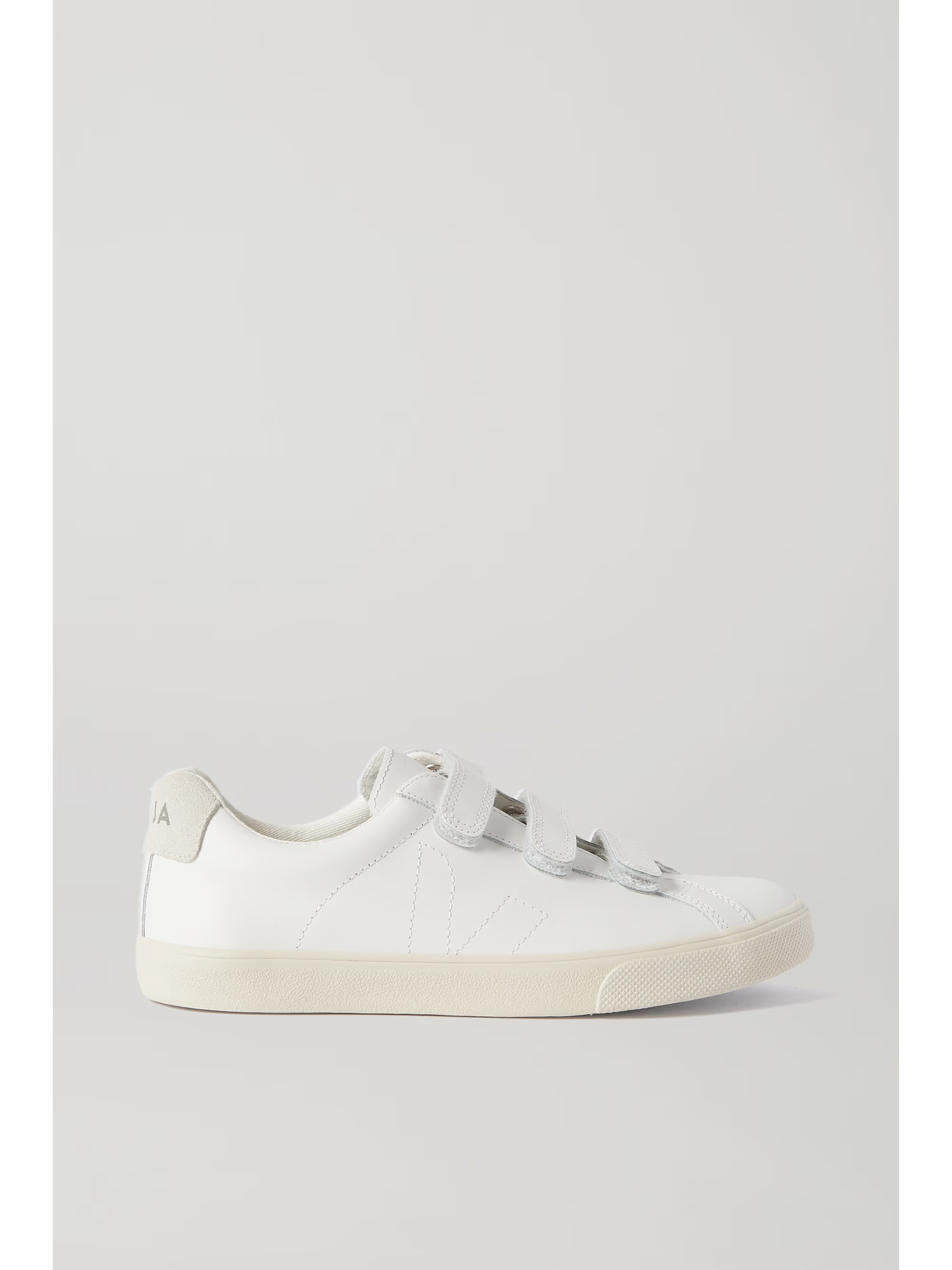 VEJA3-Lock Logo suede-trimmed leather sneakers | NET-A-PORTER (US)