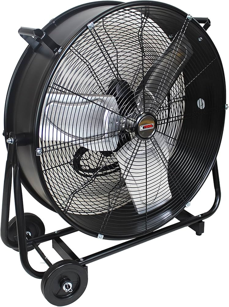 K Tool International 77741; 24 Inch Heavy Duty Direct Drive Drum Fan, Tilting, High Velocity Move... | Amazon (US)