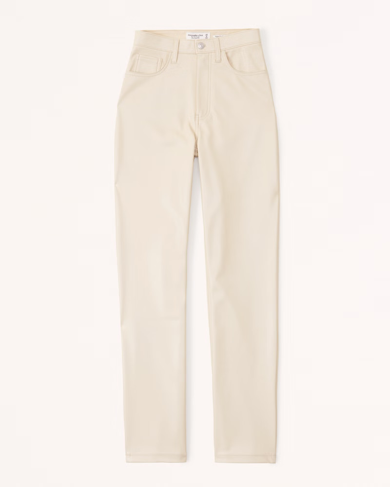 Vegan Leather 90s Straight Pant | Abercrombie & Fitch (US)