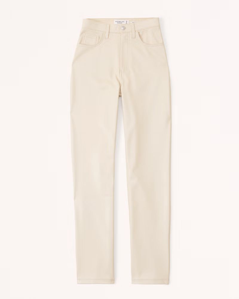 Vegan Leather 90s Straight Pant | Abercrombie & Fitch (US)