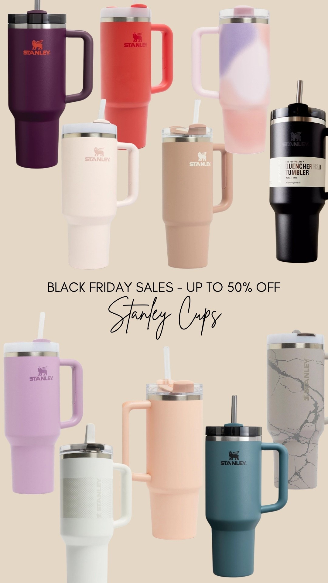 A variety of Stanley cups all in Black Friday sales! 

#LTKCyberWeek