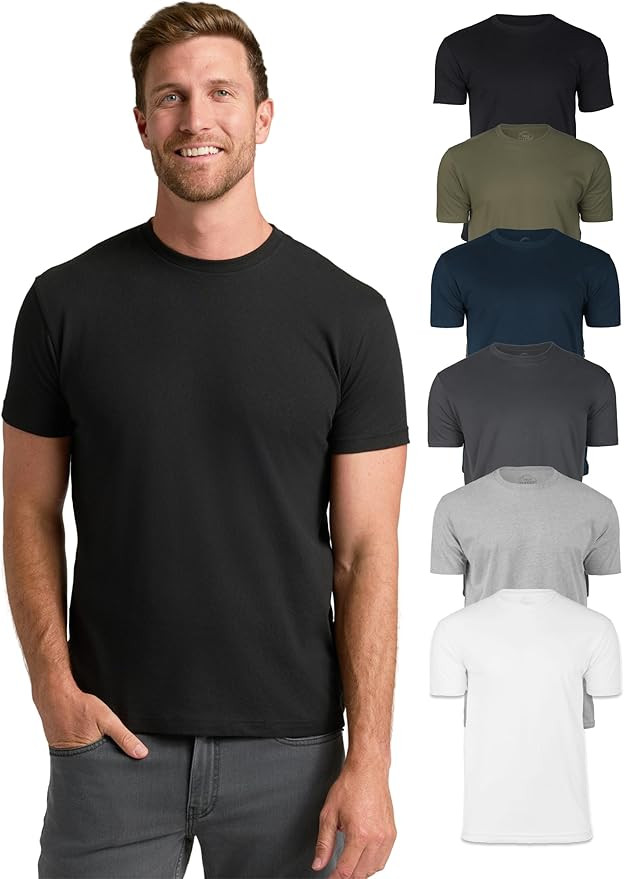 True Classic Mens T-Shirts – Short Sleeve Crew Neck T Shirts for Man, Cotton Blend Plain Novelt... | Amazon (US)