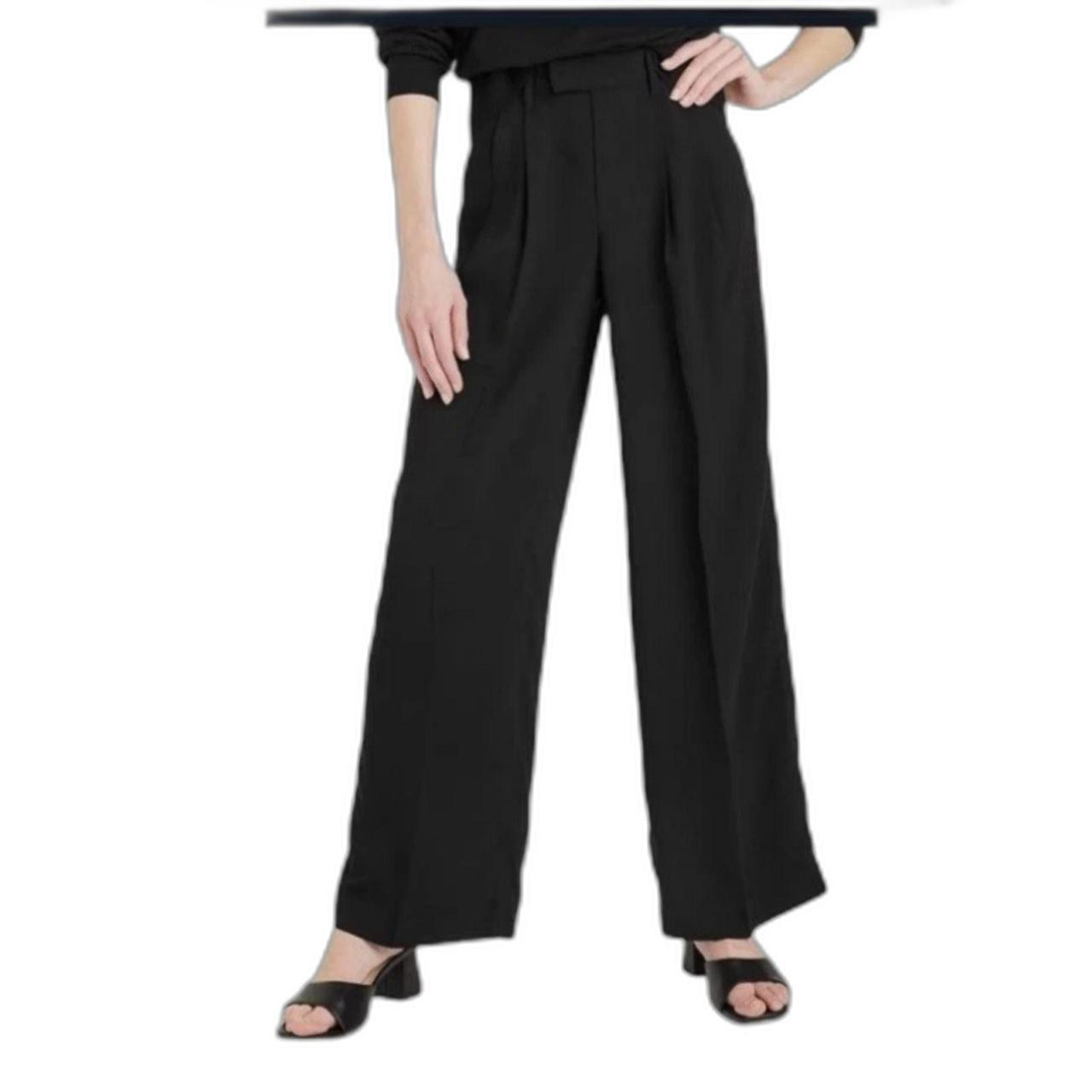 A New Day Women's Wide leg Pants - Black - 14 | Depop US