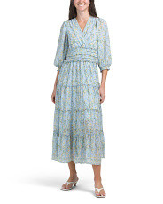 Surplice Smocked Waist Dress | TJ Maxx