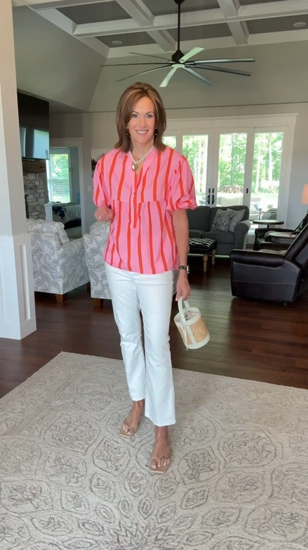 White jeans - size 29 tall 
Striped top - medium 

Summer fashion, Date night, GNO, white denim, stripes, trending, summer style, ageless style

#LTKootd #LTKSeasonal #LTKOver40