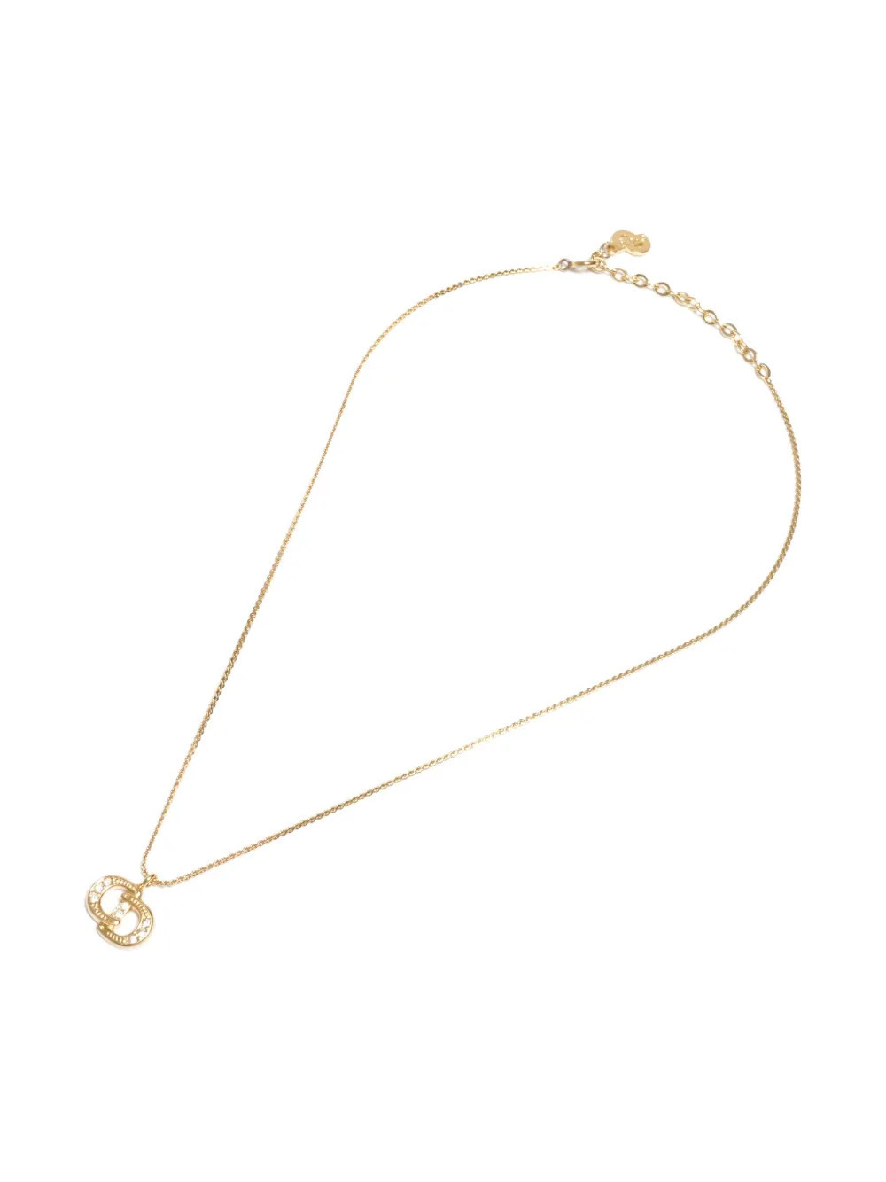 Christian Dior Pre-Owned 1980-1990s CD-logo necklace - Gold | Farfetch Global